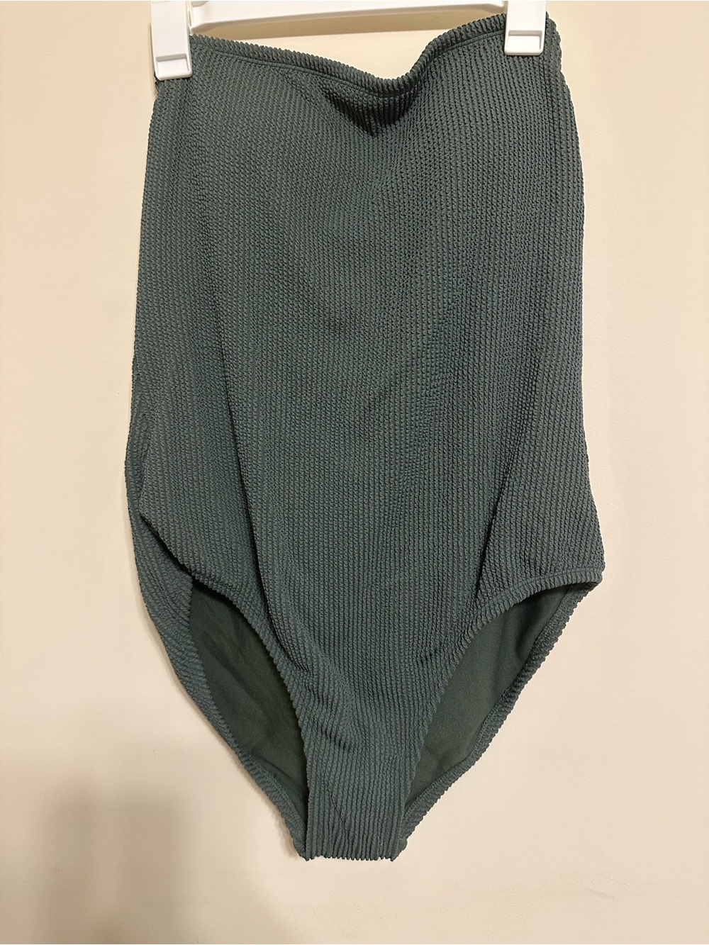Kona Sol Textured Ribbed Green One-Piece Swimsuit Size XL (16)